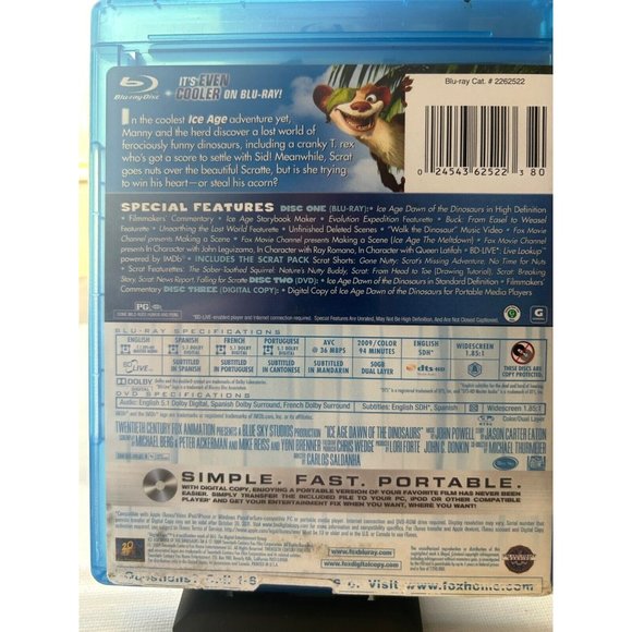 Blu-Ray/DVD/Digital Copy -  Ice Age Dawn of the Dinosaurs - Picture 2 of 2